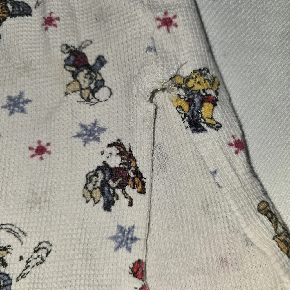 Vintage The Disney Catalogue Winnie The Pooh Thermal Night Gown Pajamas L/XL - Picture 3 of 7